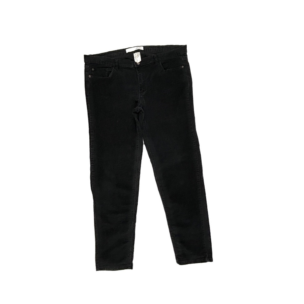 Joe Fresh Corduroy Pants Women 20 Black Slim Straight Classic 13076